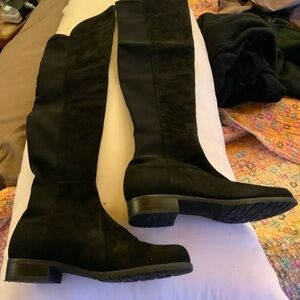 Stuart Weitzman Elegant Black suede over the Knee Women's Boots